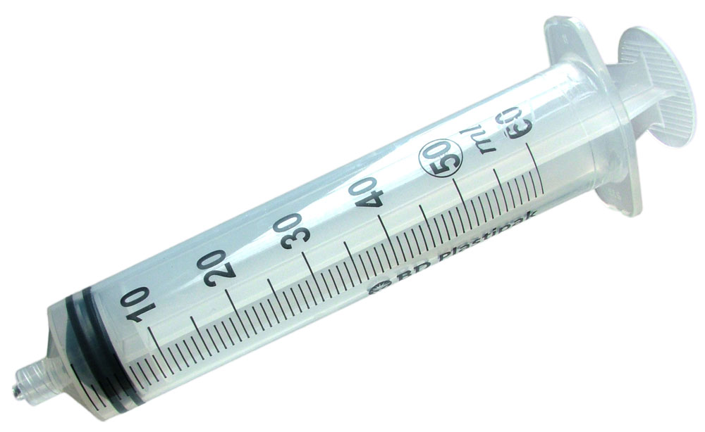 50ml Luer Lock Syringe (60ml marked) (BD) •