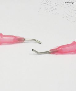 18G Blunt Needle 0.5inch (13mm), Bent Tip 45 deg'